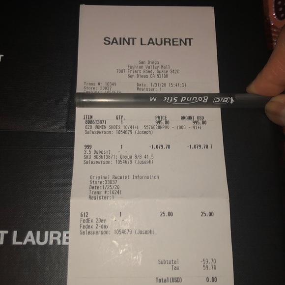 YSL OPYUM SANDAL HEELS (AUTHENTICITY PHOTOS) - Picture 5 of 7